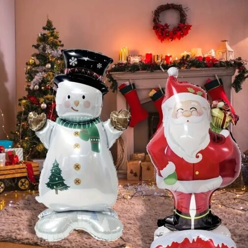 3pcs Grandes Globos de Papel de Aluminio Navideños de 1.20cm de alto - Imagen 2