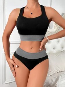 Conjunto de Lencería de Dos Piezas para Mujer - Otoño/Invierno