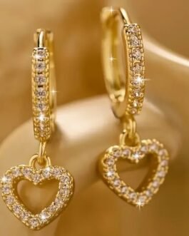 Aretes De Corazón Brillante
