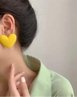 Arete Corazón Acrilico Grande