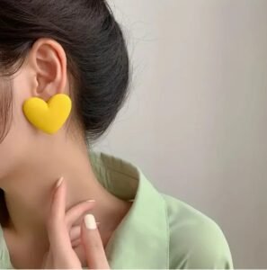 Arete CorazĂłn Acrilico Grande