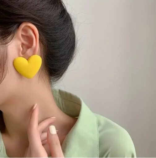 Arete Corazón Acrilico Grande