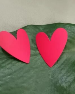 Arete Corazón Rojo