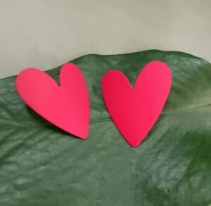 Arete CorazĂłn Rojo