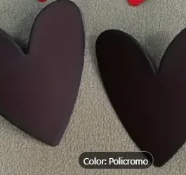 Arete Corazón Negro