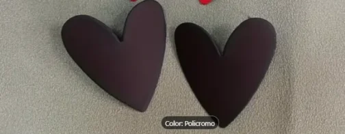 Arete Corazón Negro
