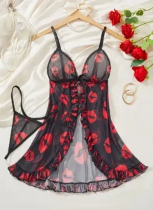 Vestido De Dormir De Cuello En V -talla S
