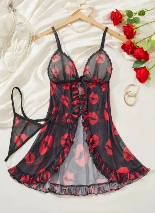 Vestido De Dormir De Cuello En V -talla S