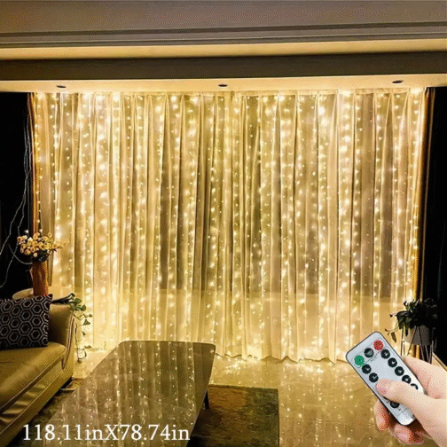 1pc Cortina De Hadas Led Con Alimentación Usb Y Control Remoto