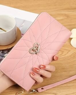 2025 Nuevo Porta Tarjetas De Corazón Cambiable Para Mujeres - Color Rosado