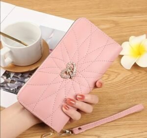 2025 Nuevo Porta Tarjetas De Corazón Cambiable Para Mujeres - Color Rosado